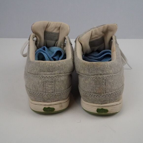 Simple Eco Sneaks Canvas Low-Top Sneakers Grey Green Size US 6.5 - Picture 6 of 15